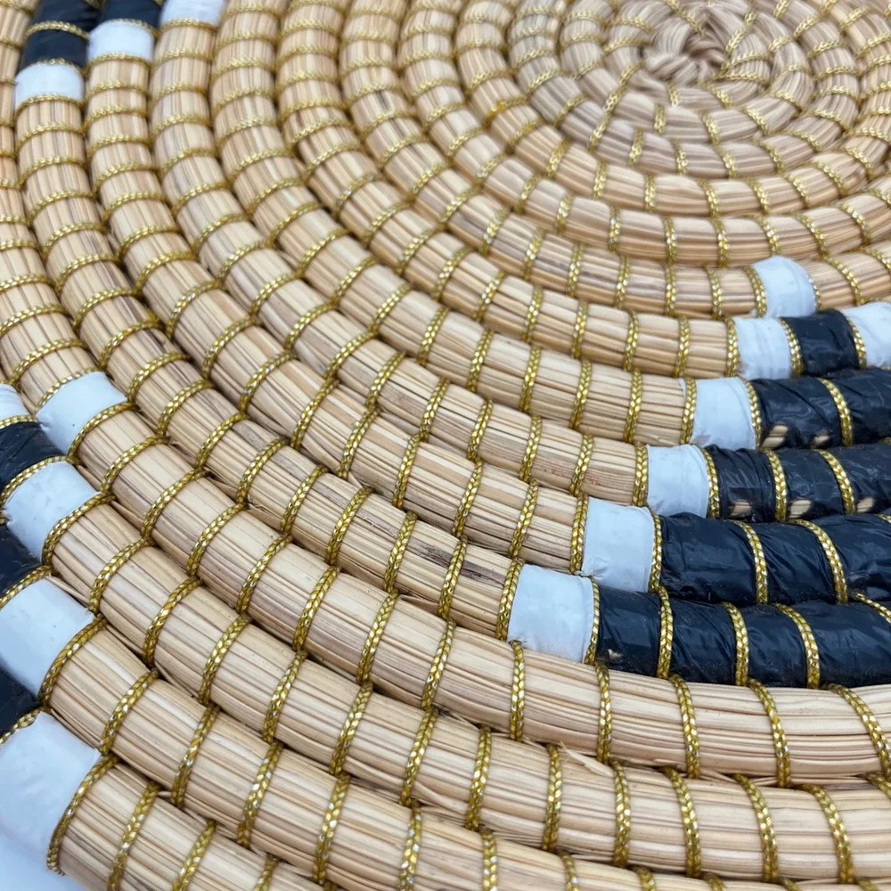 African Coiled Wall Basket Tray 10.5